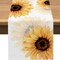 Sunflower Table Runner – Linen Fall Rustic Kitchen Dining Home Decor – 13x72 Inch